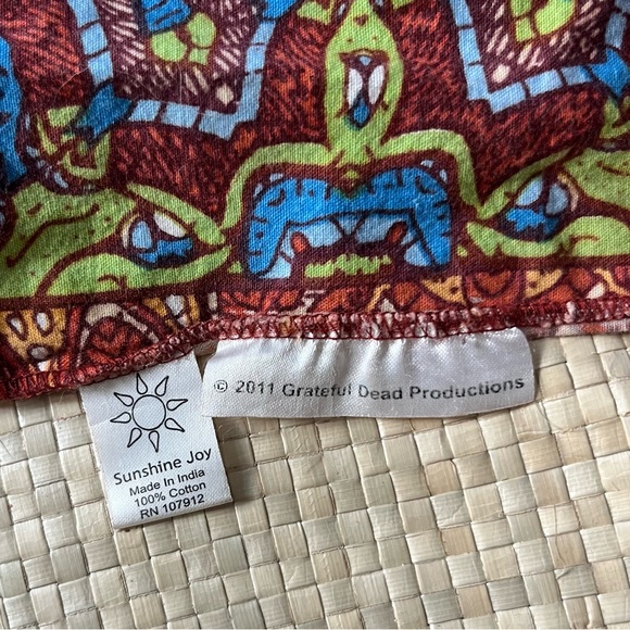 2011 Grateful Dead Productions Bandana Handkerchief Dancing Bears 100% Cotton - Picture 4 of 5